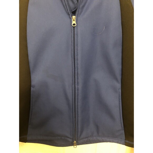VTG C9 Champion Full Front Zip Hooded Size Small Jacket Color Block Royal Black - Picture 4 of 6
